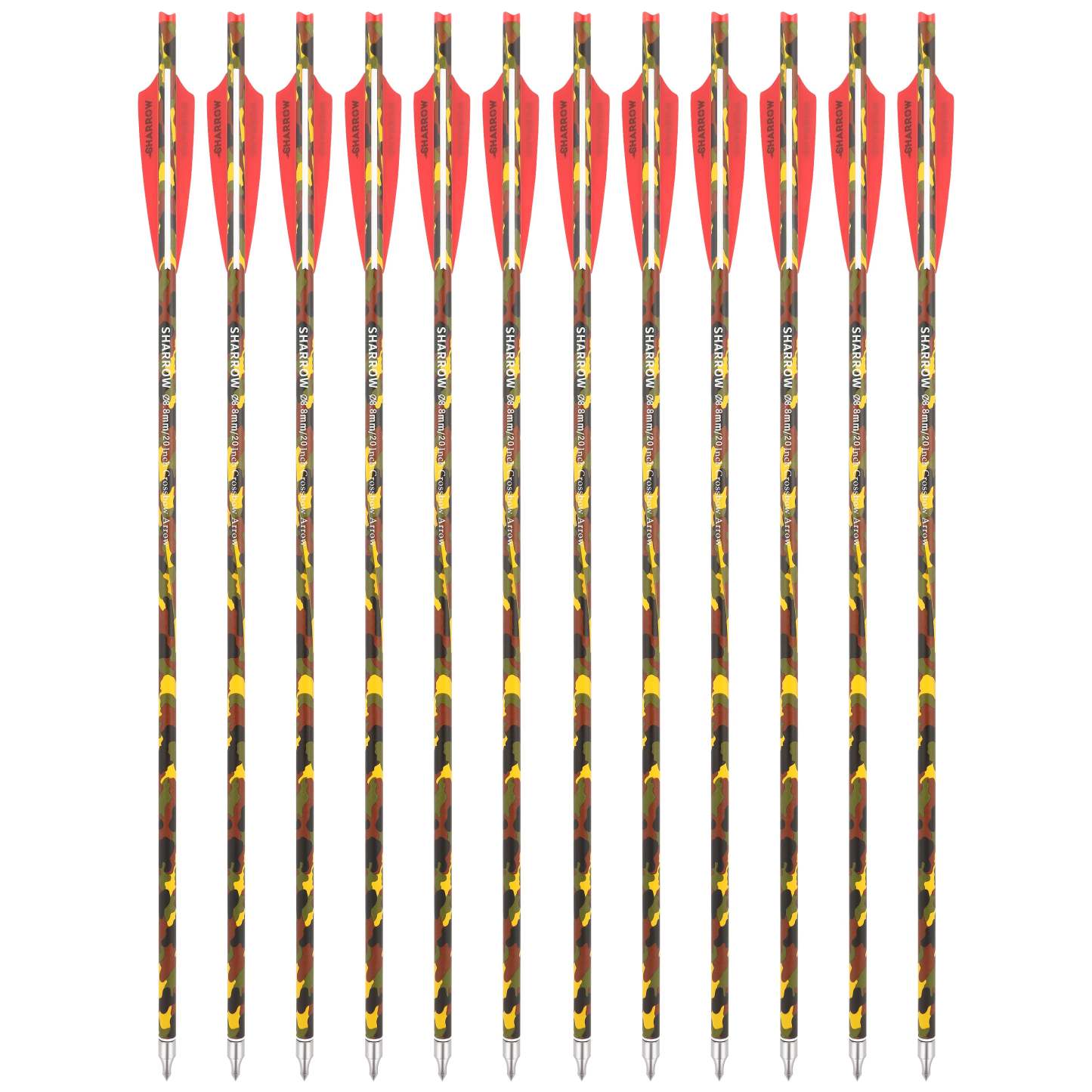 Crossbow-Bolts-Carbon Hunting Arrows with 4" Vanes Replaced Arrowhead(12 Pack)-AMEYXGS Archery