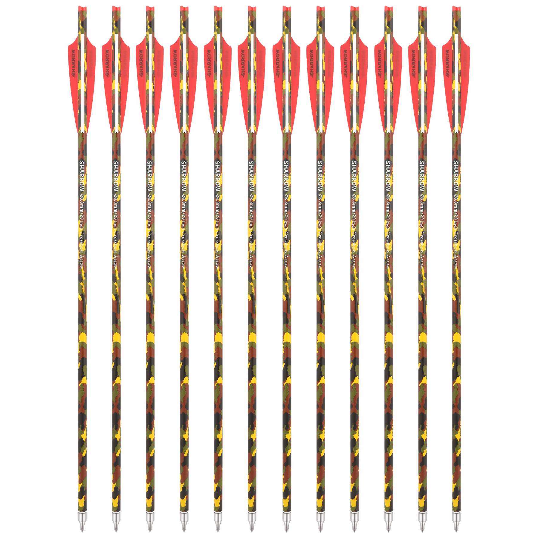 Crossbow-Bolts-Carbon Hunting Arrows with 4" Vanes Replaced Arrowhead(12 Pack)-AMEYXGS Archery