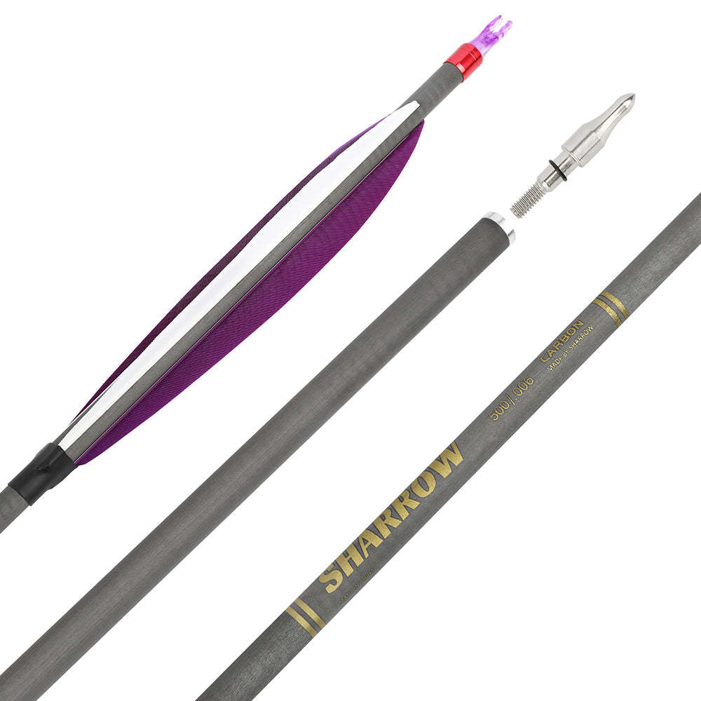 🎯SHARROW Archery Pure Carbon Arrows Hunting Practice Arrow-AMEYXGS Archery