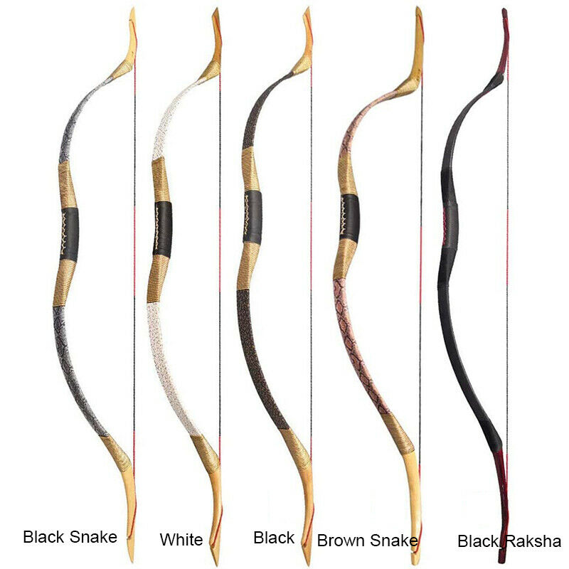 🎯25-55lbs Traditional Recurve Bow Longbow Mongolian Horse-AMEYXGS Archery