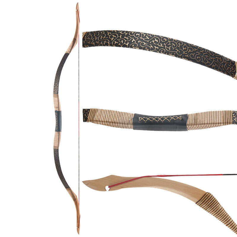 🎯Archery Traditional Recurve Bow & 12x Arrows Hunting-AMEYXGS Archery