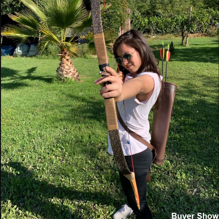 🎯Archery Traditional Recurve Bow & 12x Arrows Hunting-AMEYXGS Archery