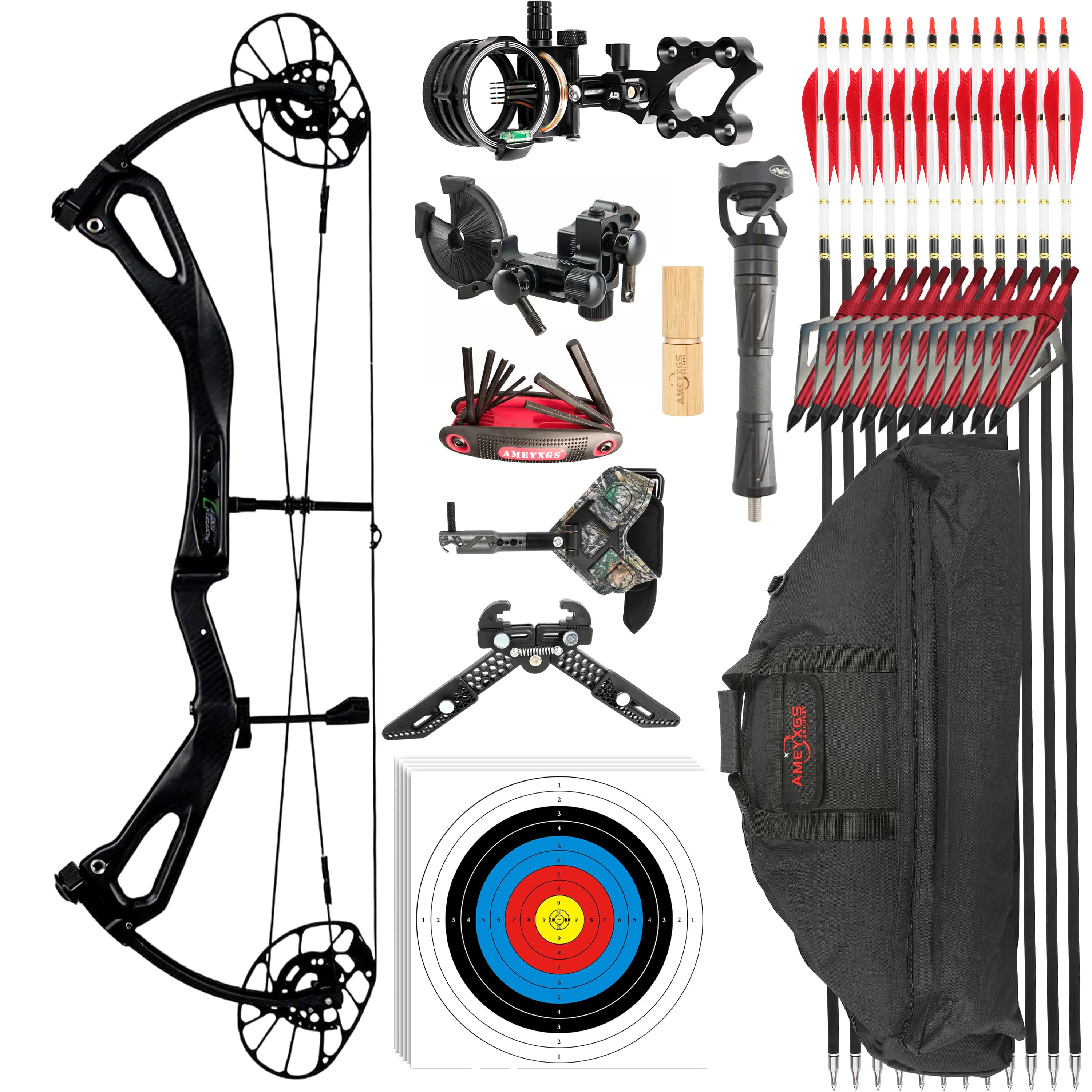 AMEYXGS Archey Compound Bow 45-75lbs Shooting Target RH