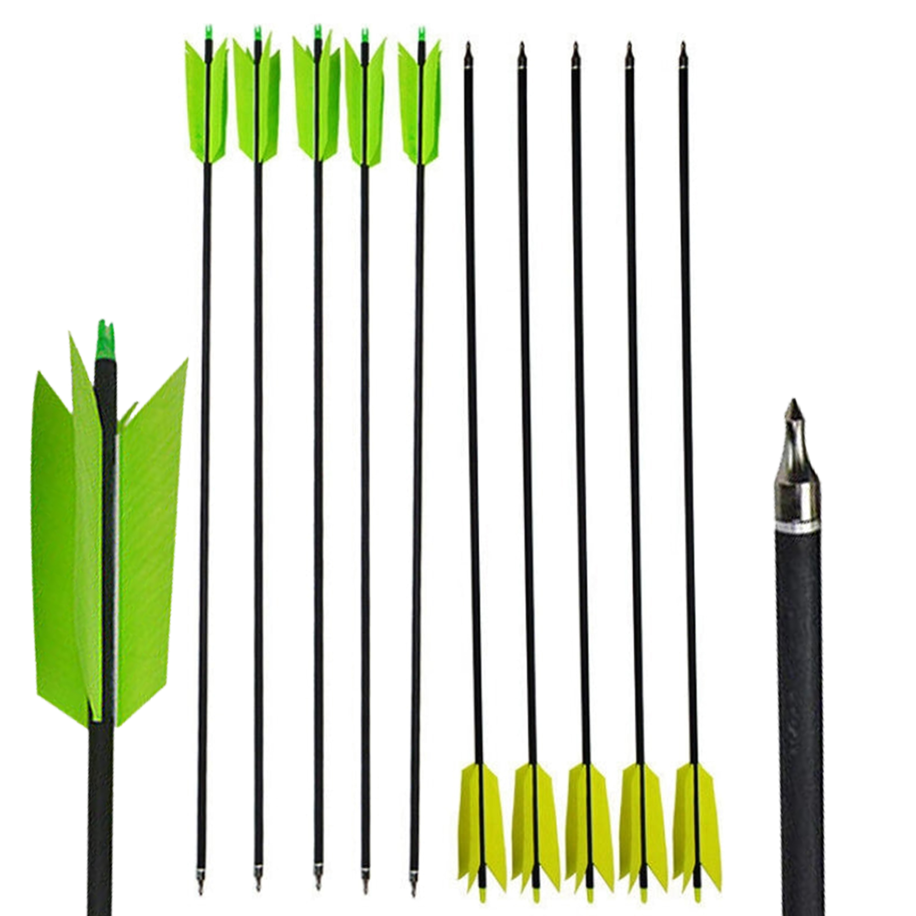 AMEYXGS Carbon Arrows FLU-FLU Feather Archery Traditional Bow