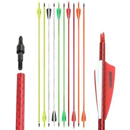 AMEYXGS Carbon Arrows Spine 500 for Outdoor Huntin Practice