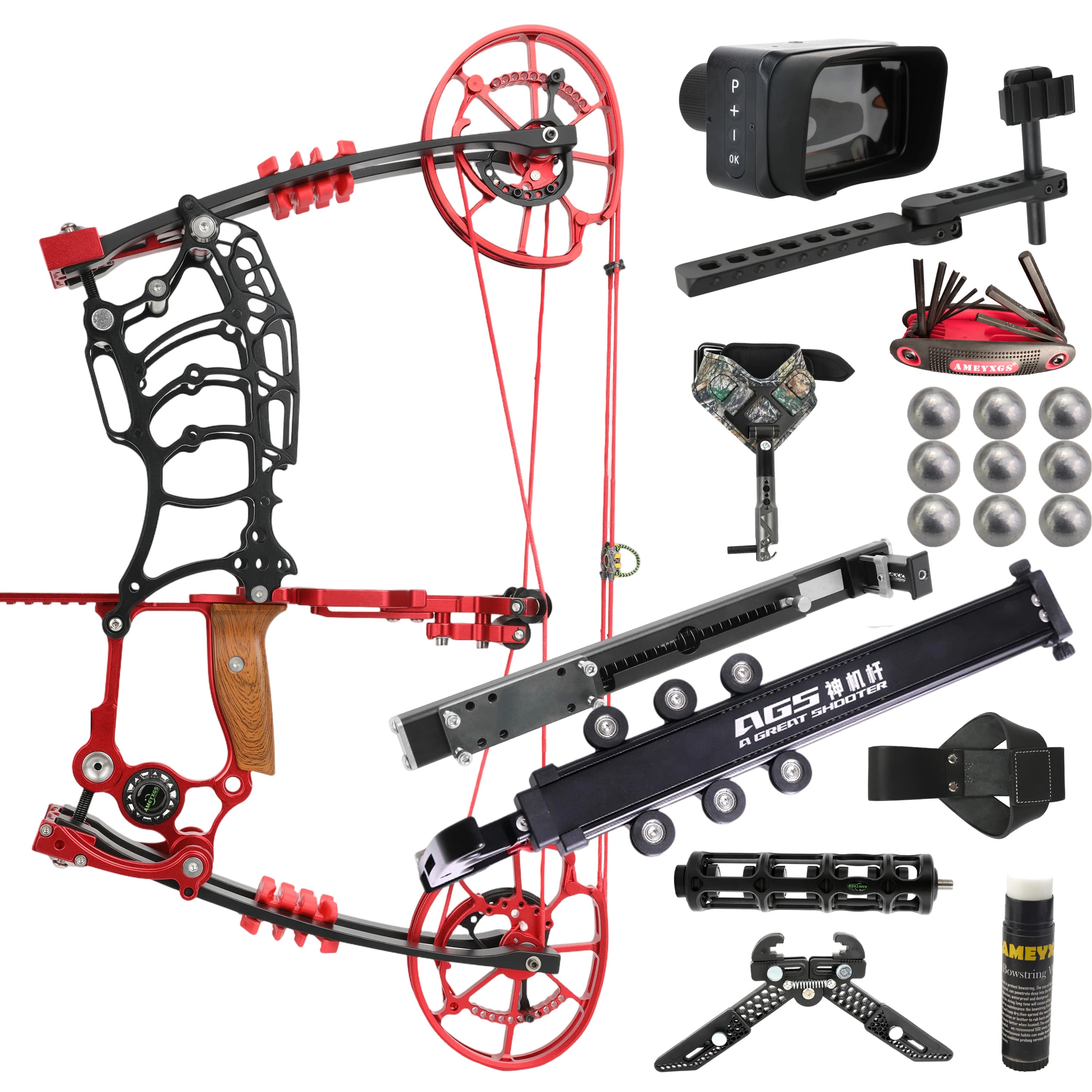 AMEYXGS Compound Bow 30-70LBS Archery Steel Ball RH LH NANO