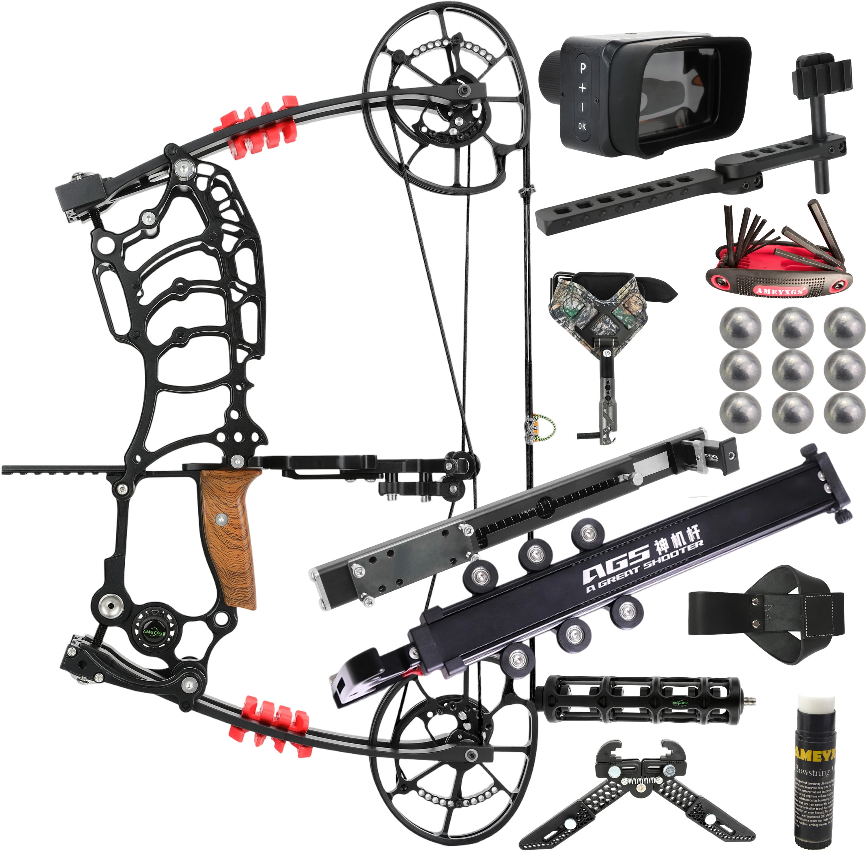 AMEYXGS Compound Bow 30-70LBS Archery Steel Ball RH LH NANO