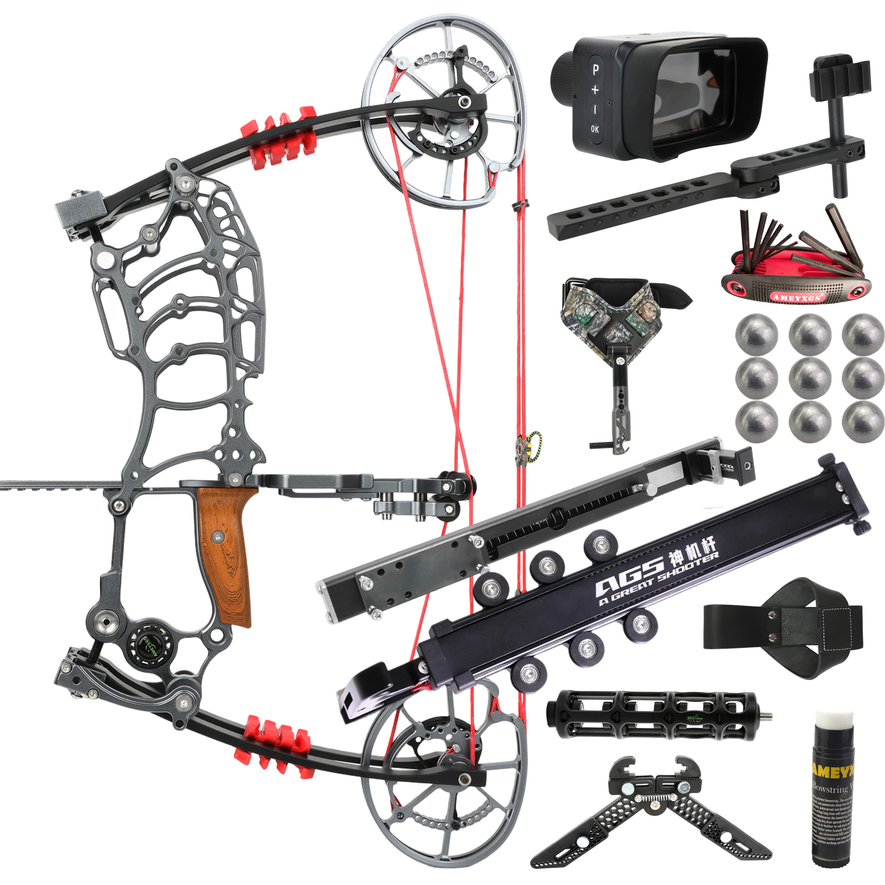 AMEYXGS Compound Bow 30-70LBS Archery Steel Ball RH LH NANO