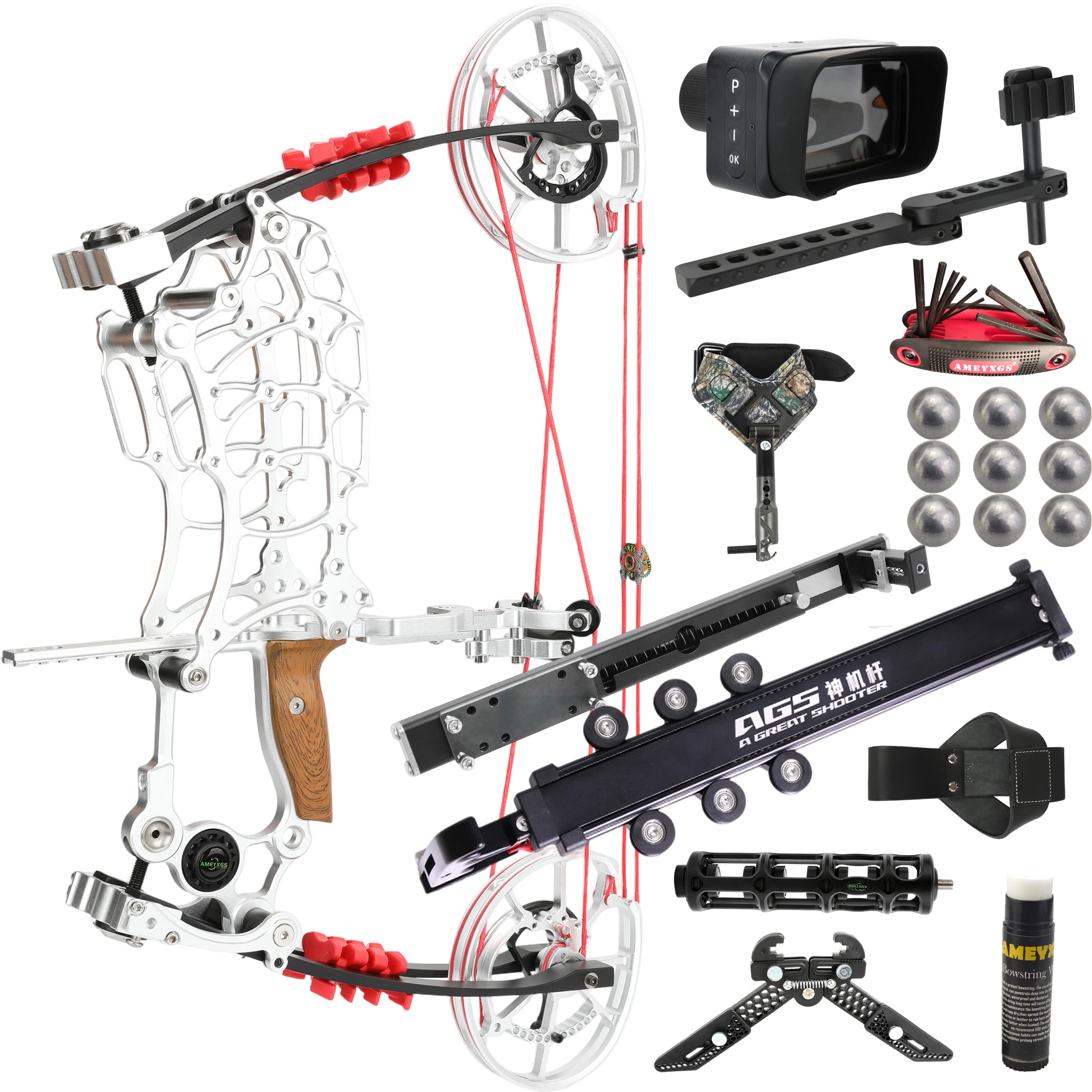 AMEYXGS Compound Bow 30-70LBS Archery Steel Ball RH LH NANO