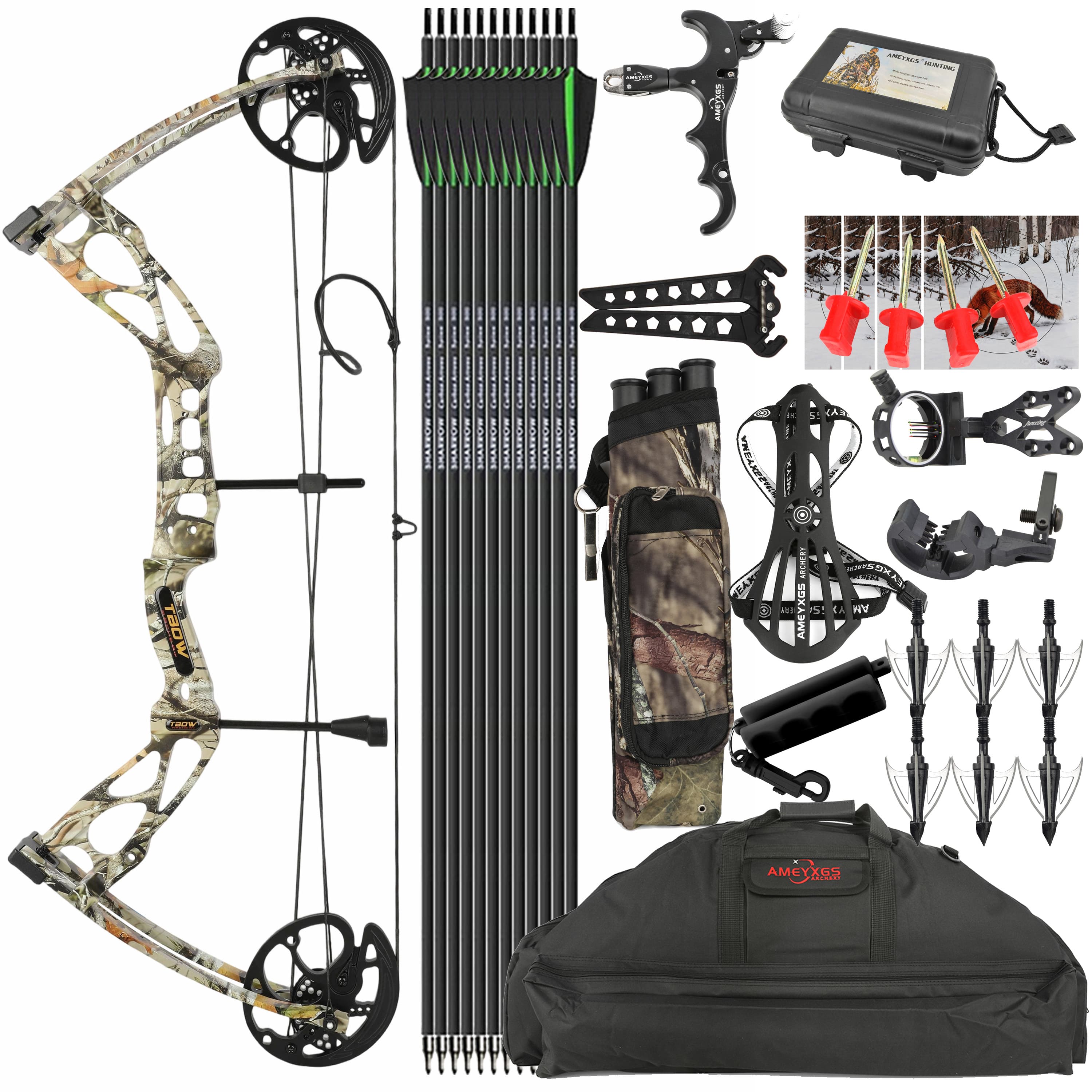 AMEYXGS M133 Compound Bow Archery Kit with Accessories
