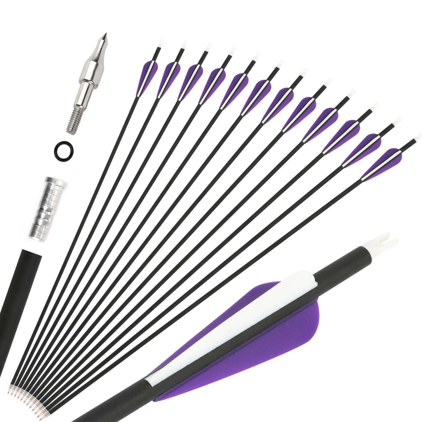 🎯Archery Carbon Arrows Targeting Practice Hunting for Recurve Compound Bow-AMEYXGS Archery