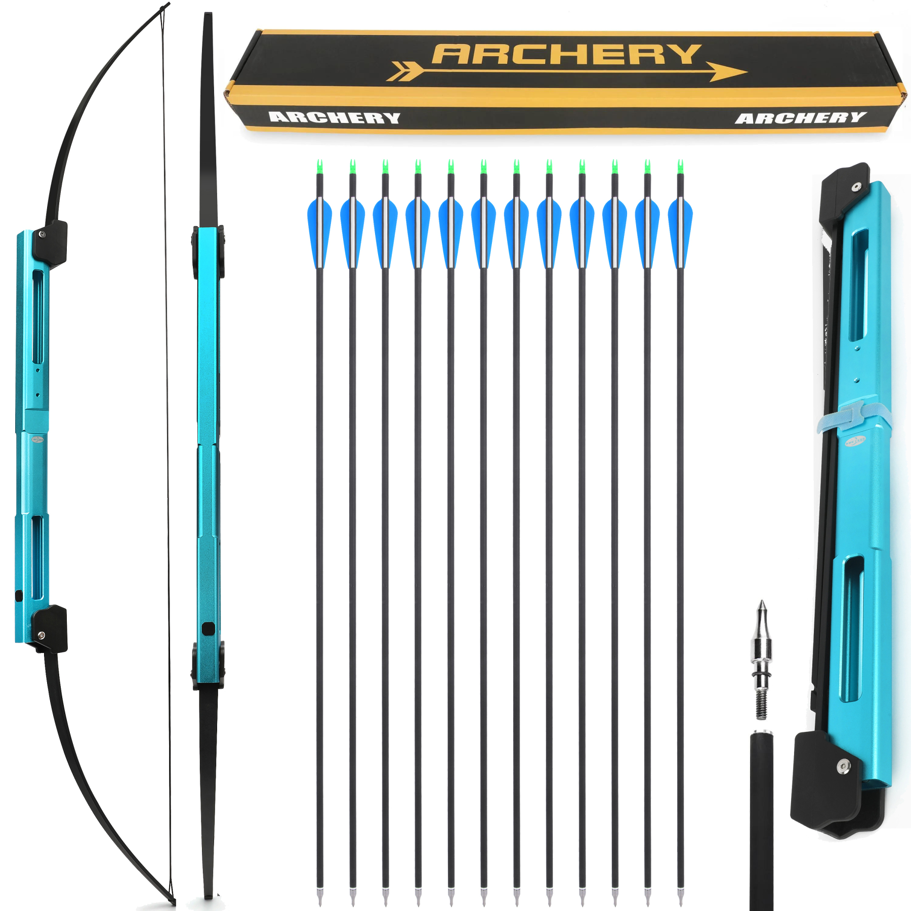 AMEYXGS Archery Tactical Folding Survival Recurve Bow Left /Right Hand