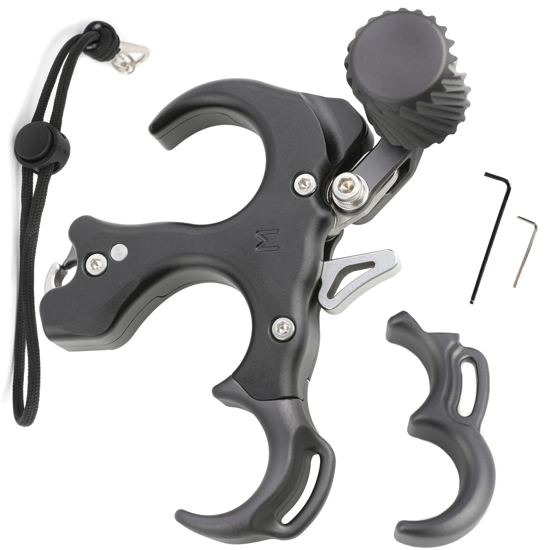 Aluminum Alloy UV Button Release Aid with Wrist Straps, 3&4 Finger Thumb Adjustment 