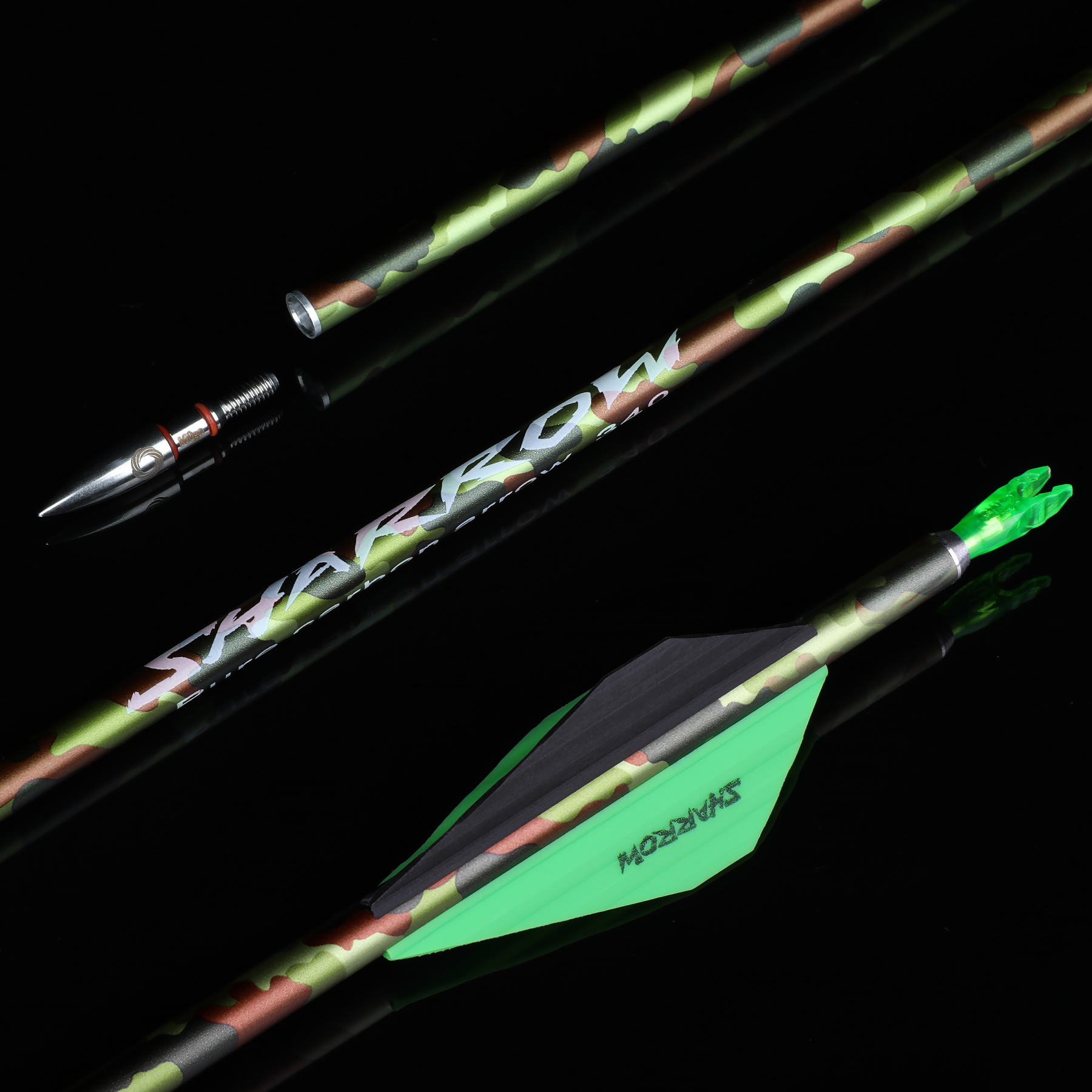 Camo Hunter Carbon Arrows with with Beiter Nock (12pcs/Box)