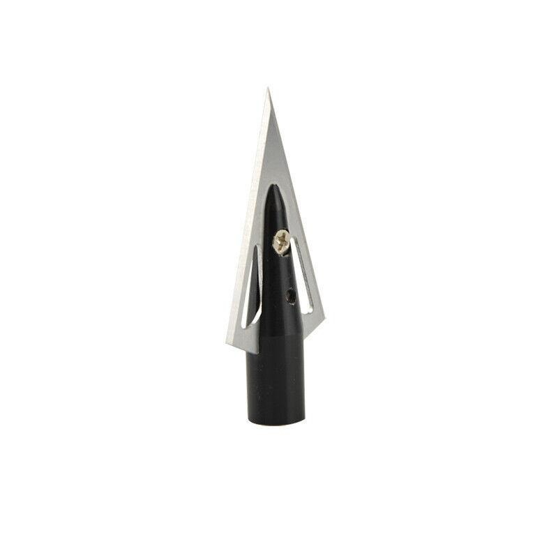 🎯Archery 2 Blade Arrowheads 100 Grain Glue on Points 3D Hunting Practice for Compound Recurve Bow-AMEYXGS Archery