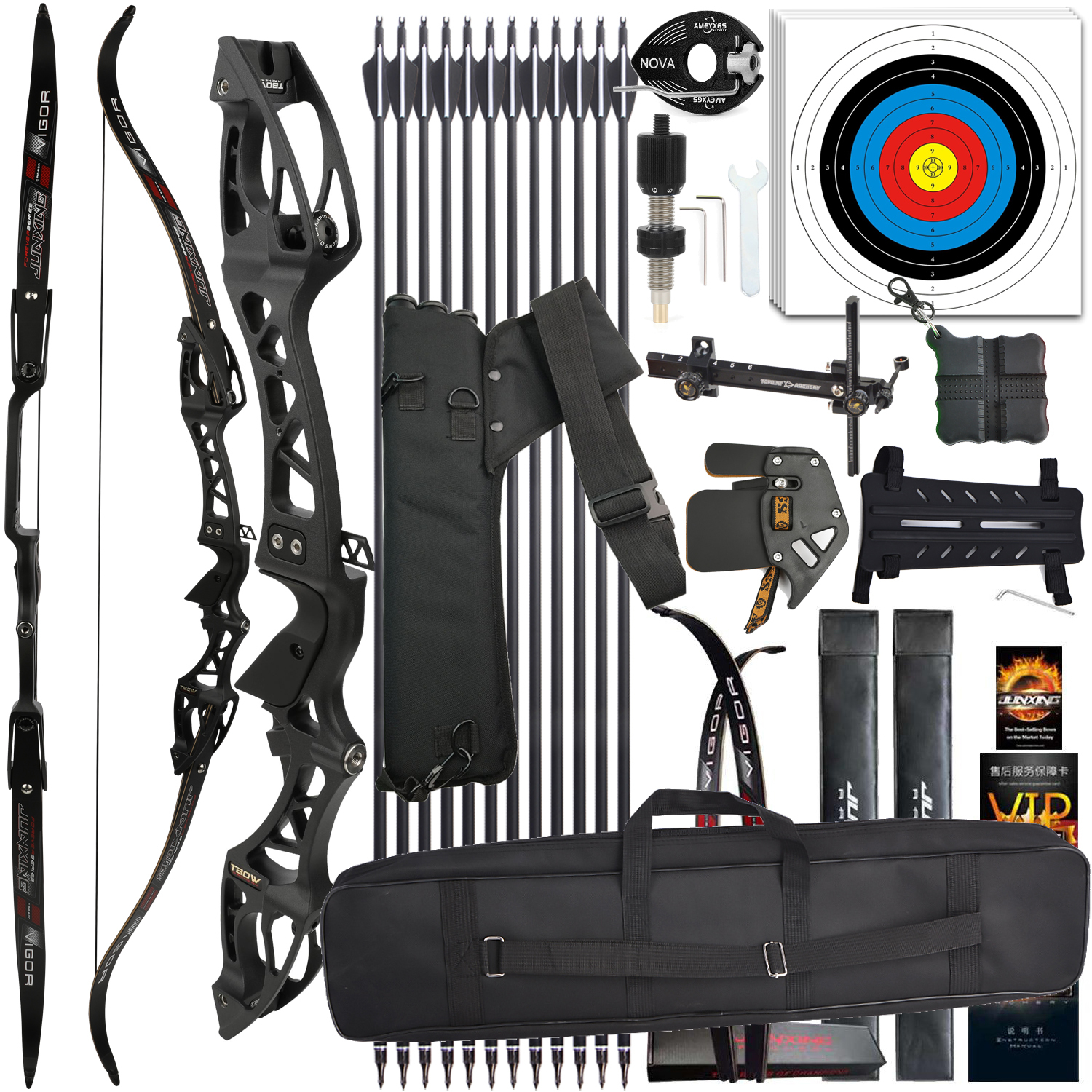 Archery 68inch Competitive Olympic Recurve Bow Arrows Kit