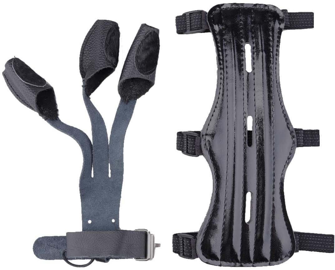 🎯Archery Arm Guard + 3 Finger Glove Protective-AMEYXGS Archery