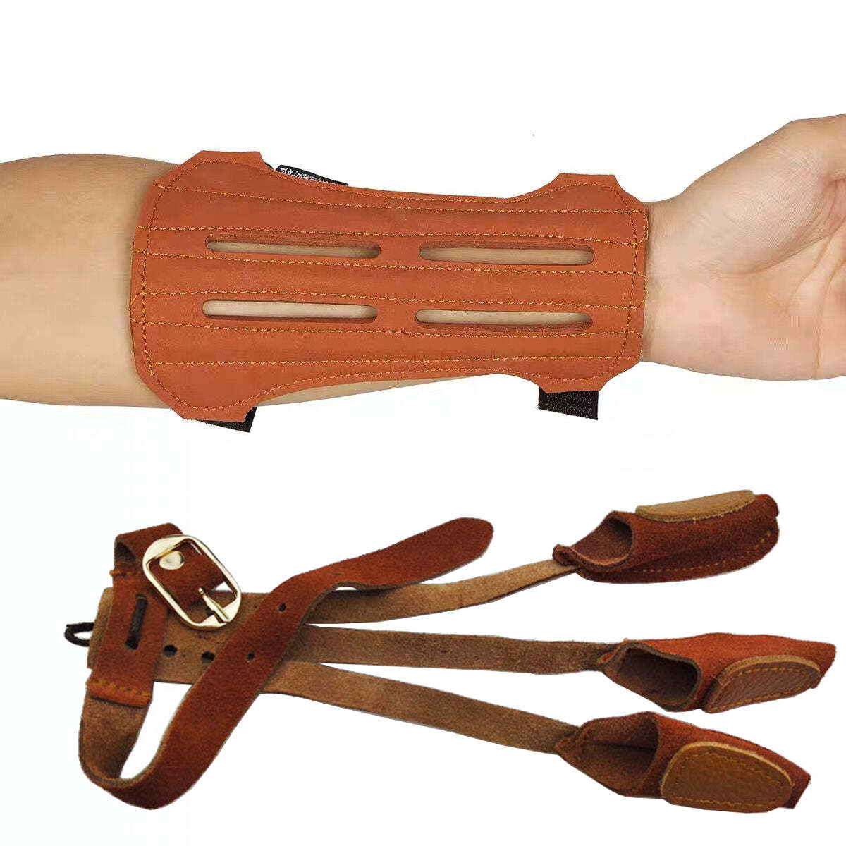 🎯Archery Arm Guard + 3 Finger Glove Protective-AMEYXGS Archery