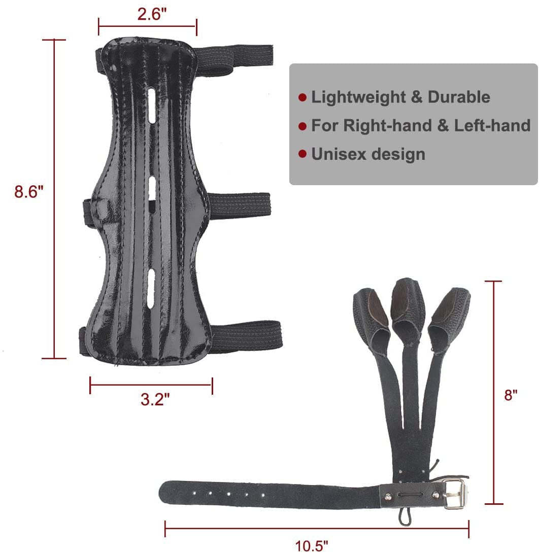 🎯Archery Arm Guard + 3 Finger Glove Protective-AMEYXGS Archery