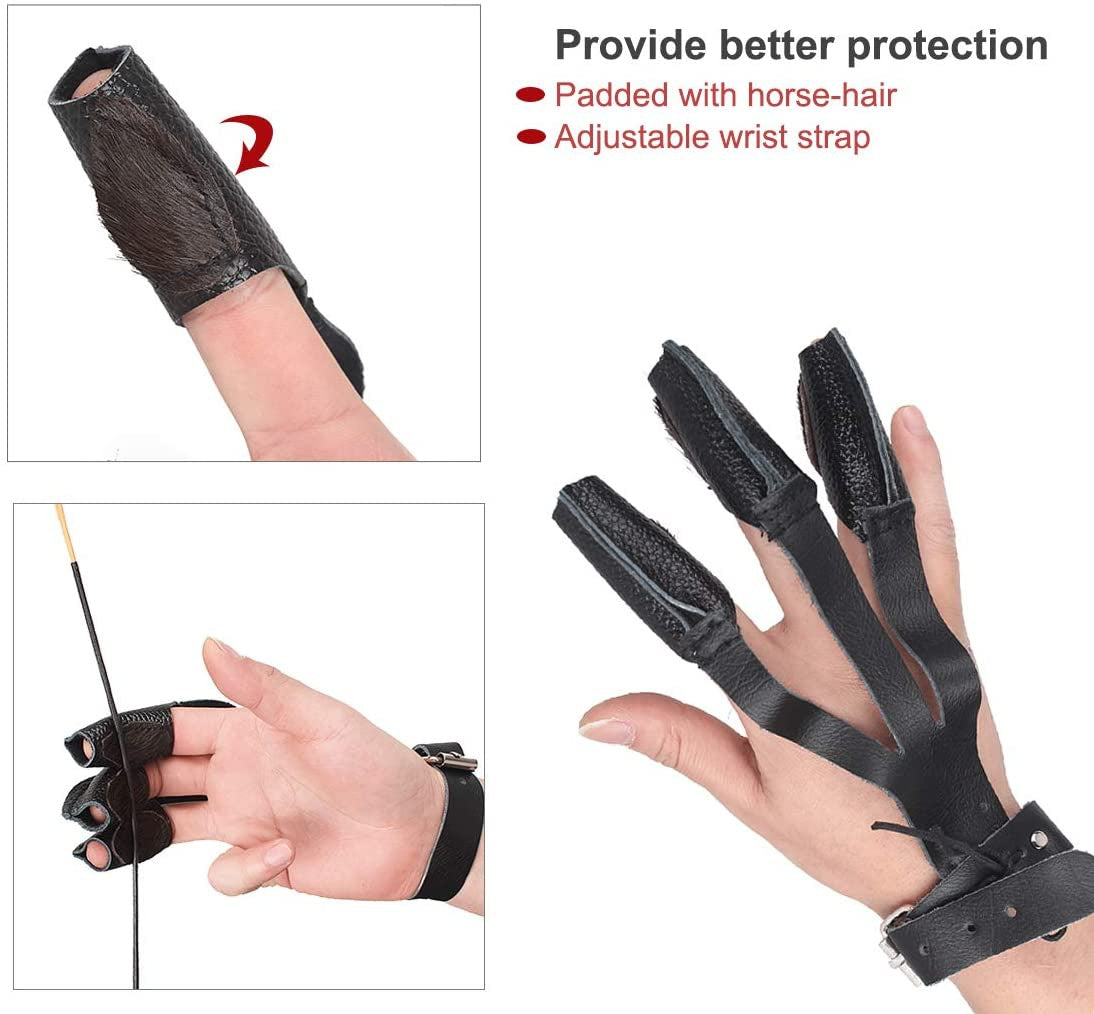 Archery Arm Guard 3 Finger Glove Protective AMEYXGS Archery