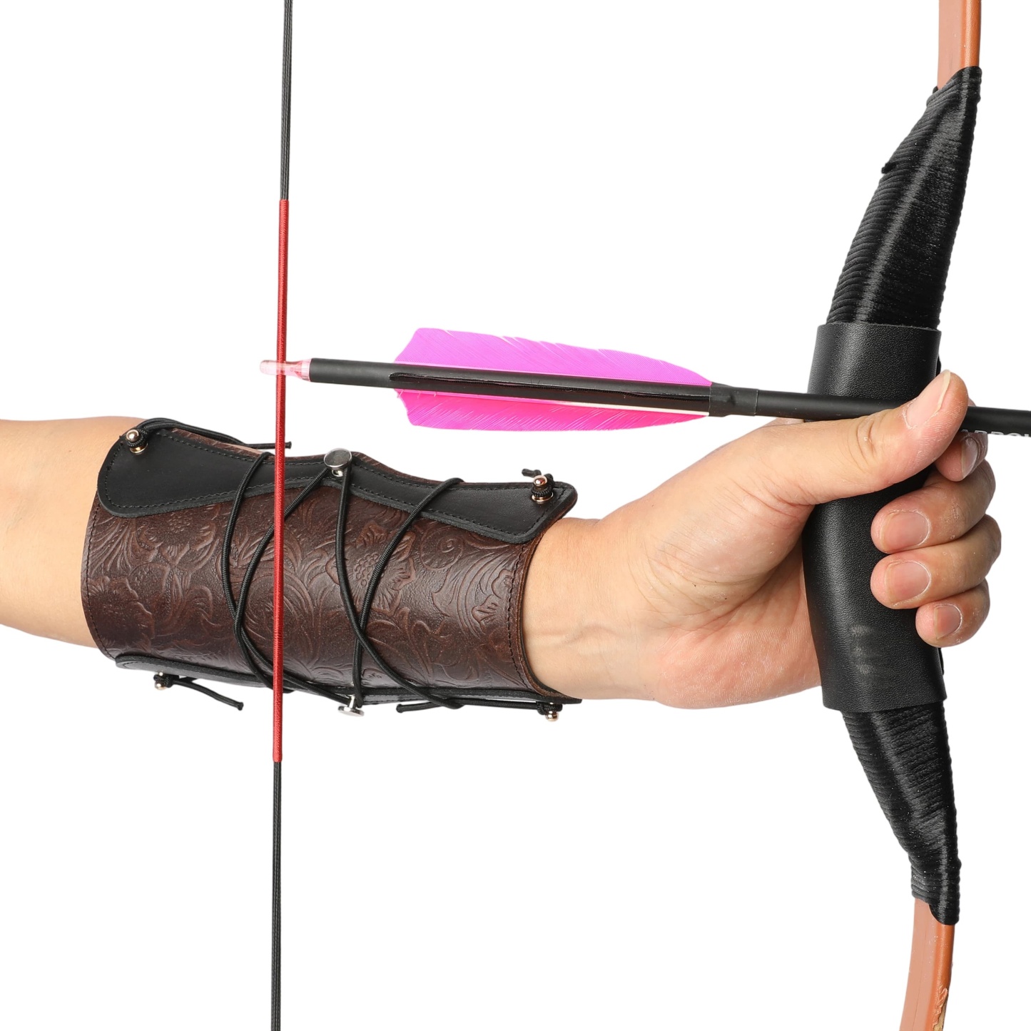 Archery Arm Guard Arrow Quiver Synthetic Leather Protective Shooting