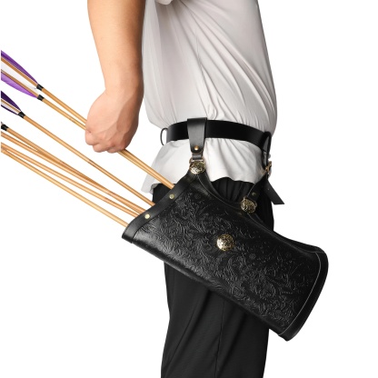 Archery Arm Guard Arrow Quiver Synthetic Leather Protective Shooting