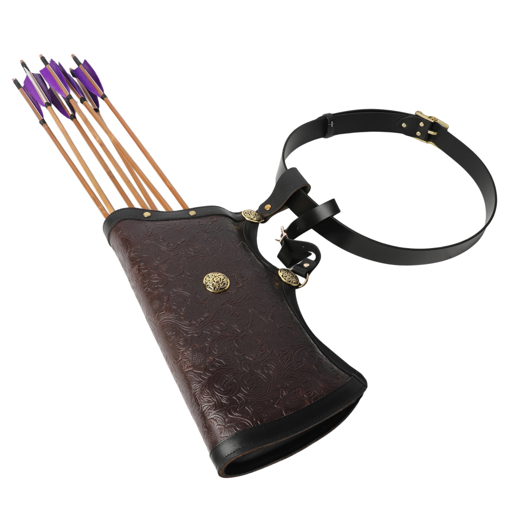 Archery Arm Guard Arrow Quiver Synthetic Leather Protective Shooting