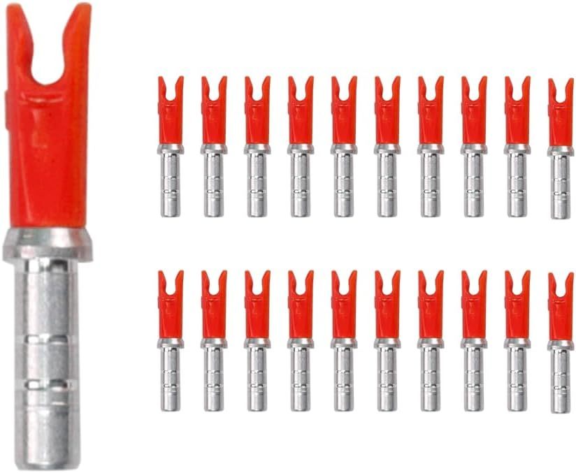 Archery Arrow Nocks ID 4.2mm/.165" Aluminium Insert Tail （20/Set)