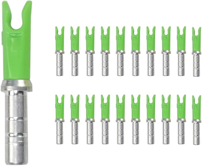Archery Arrow Nocks ID 4.2mm/.165" Aluminium Insert Tail （20/Set)