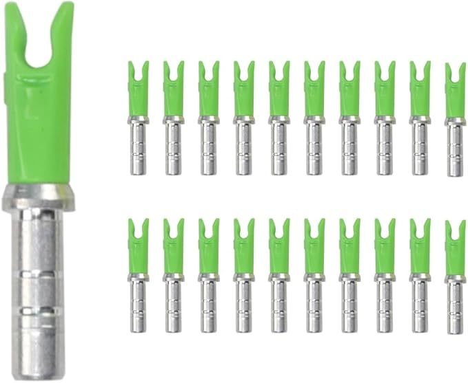 Archery Arrow Nocks ID 4.2mm/.165" Aluminium Insert Tail （20/Set)