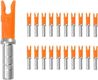 Archery Arrow Nocks ID 4.2mm/.165" Aluminium Insert Tail （20/Set)