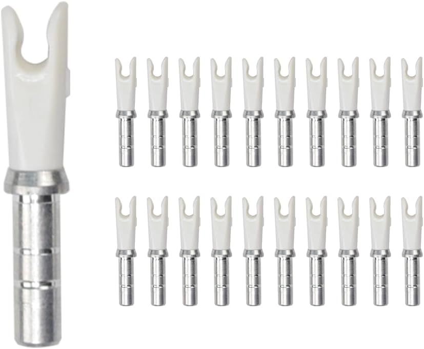 Archery Arrow Nocks ID 4.2mm/.165" Aluminium Insert Tail （20/Set)