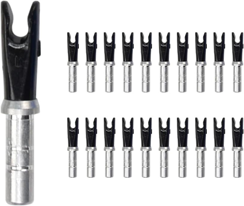 Archery Arrow Nocks ID 4.2mm/.165" Aluminium Insert Tail （20/Set)