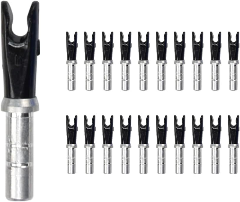 Archery Arrow Nocks ID 4.2mm/.165" Aluminium Insert Tail （20/Set)