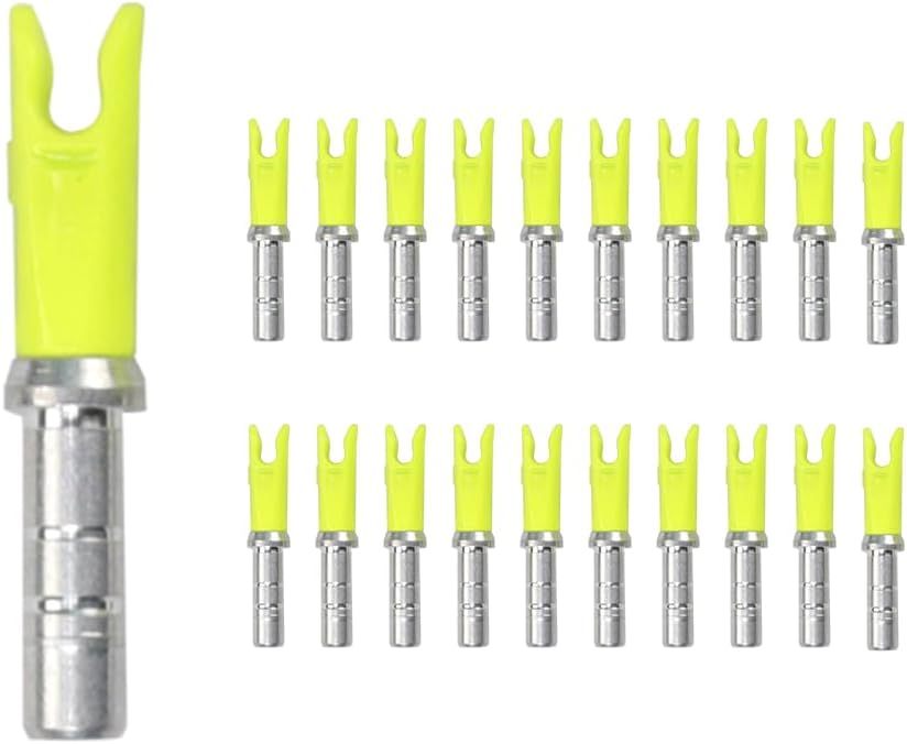 Archery Arrow Nocks ID 4.2mm/.165" Aluminium Insert Tail （20/Set)