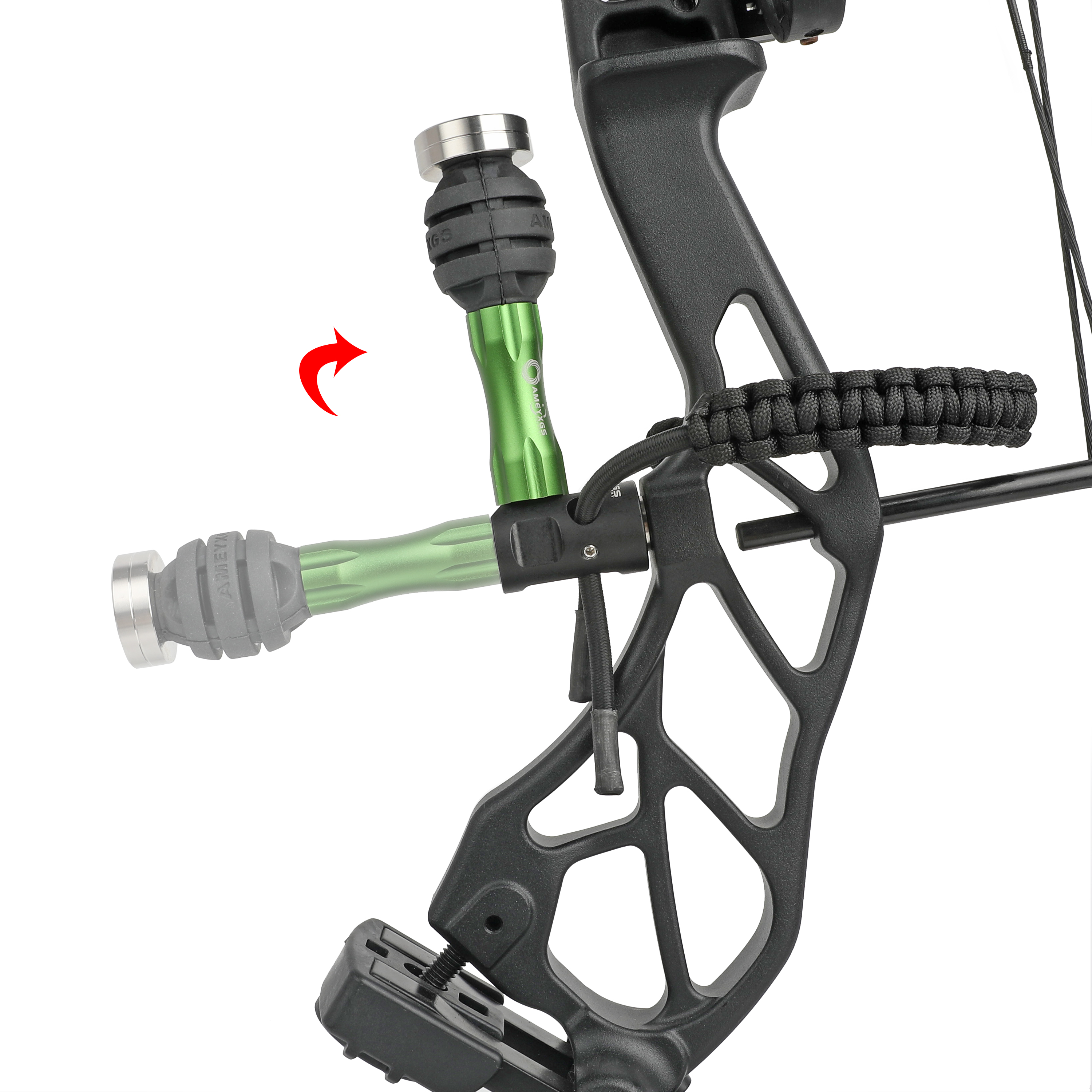 Archery Bow Wrist Sling with Stabilizer Quick Disconnect