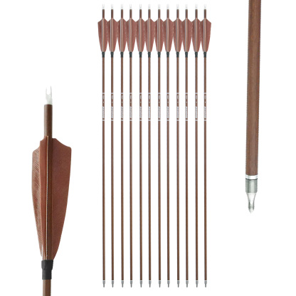 Traditional Archery Pure Carbon Arrows Spine340-600