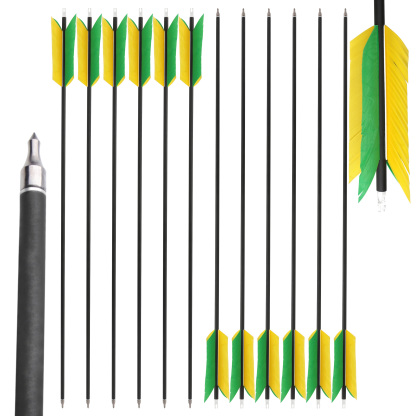 Archery Carbon Arrows Flu Flu Feathers Target Tradition