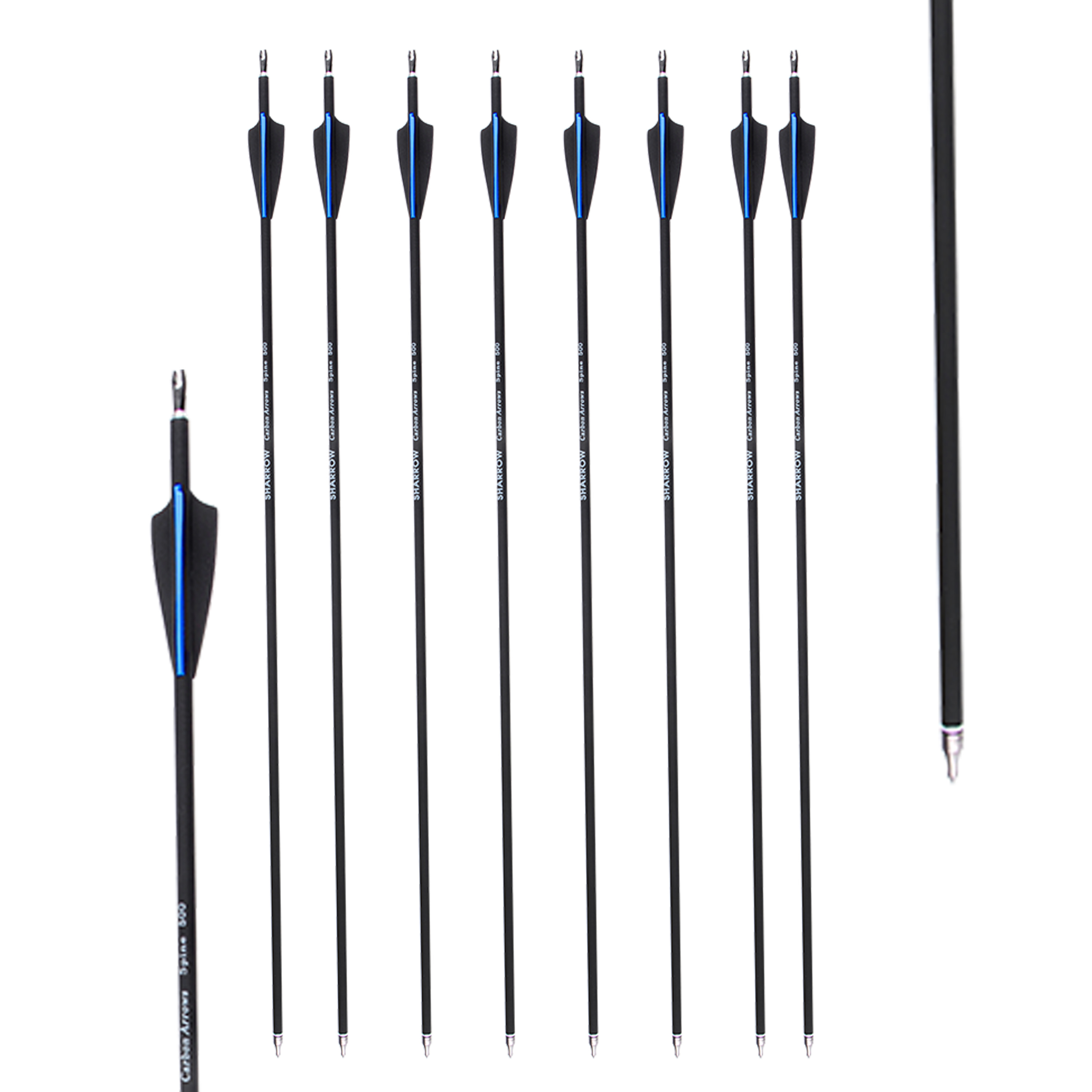 Archery Carbon Arrows SP500 Hunting Arrows 30" Target 12X