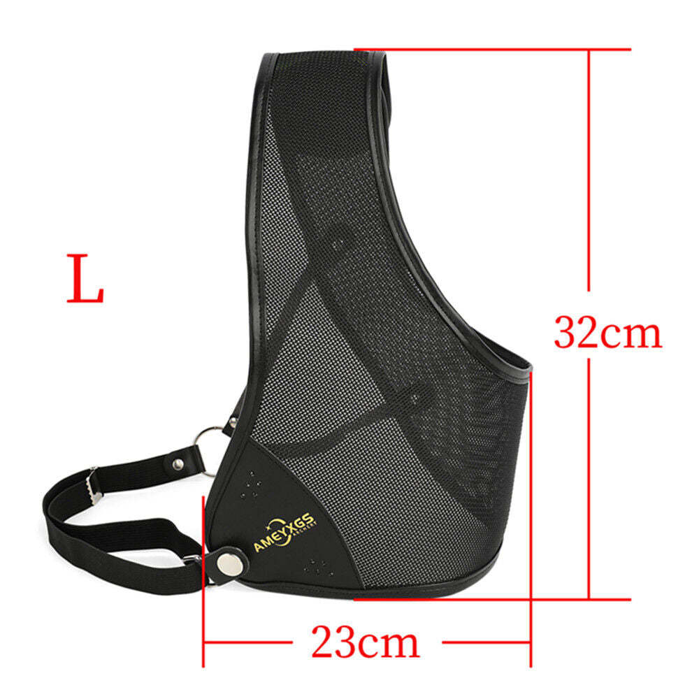 🎯Archery Chest Guard Cowhide Chest Protectors Left Side Adjustable Safety-AMEYXGS Archery