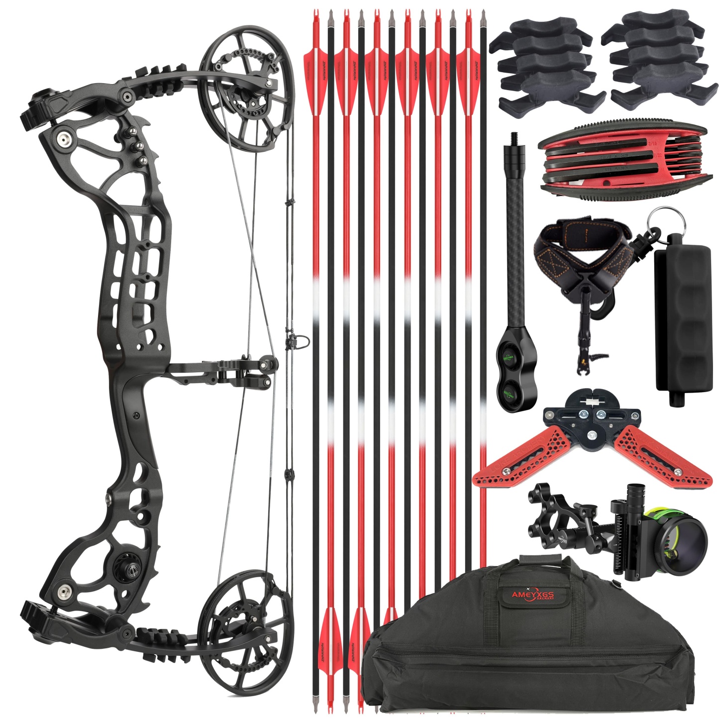 Archery Compound Bow and Arrow Kit 20-70LBS for Hunting Shooting