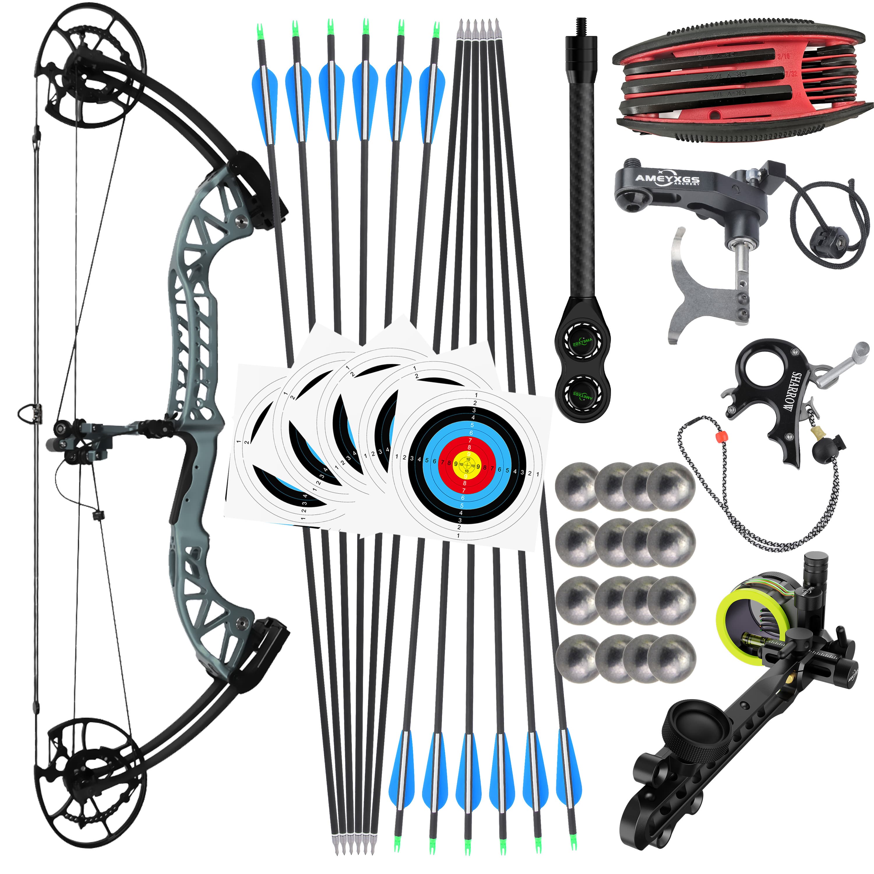 Archery Compound Bow for Hunting Target 30-65lbs 80% Let Off