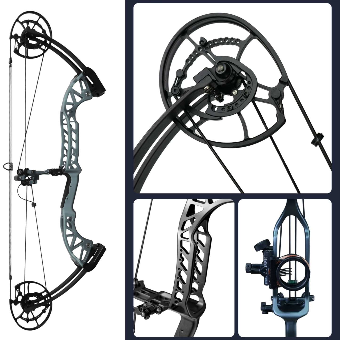Archery Compound Bow for Hunting Target 30-65lbs 80% Let Off