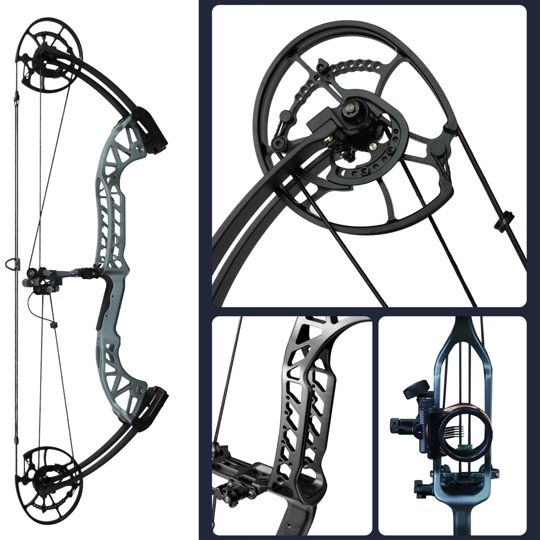 Archery Compound Bow for Hunting Target 30-65lbs 80% Let Off