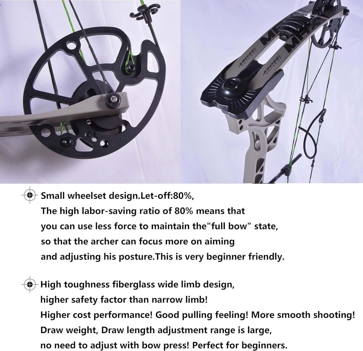 🎯Archery JUNXING-M129 Compound Bow Hunting Target Practice-AMEYXGS Archery