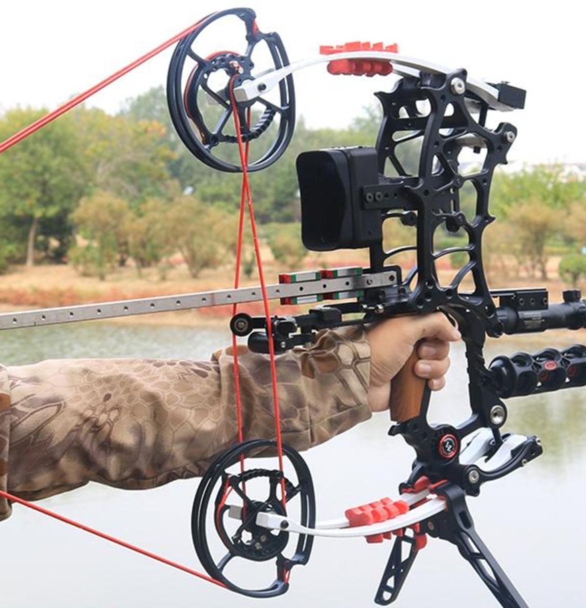 Archery Dual Compound Bow Arrow & Rapid Shooter Steel Ball