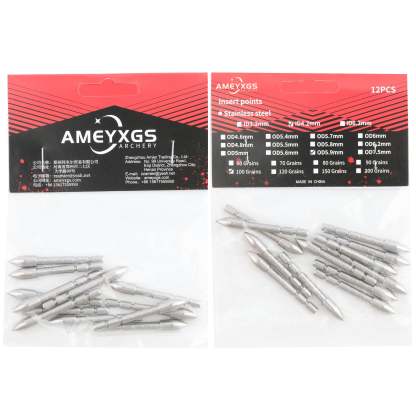 🎯3.2mm 4.2 mm 6.2mm Arrow Target Points 60-200 Grains-AMEYXGS Archery