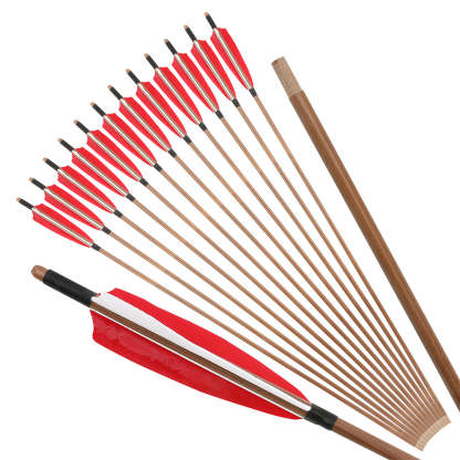 🎯Archery Handmade Traditional Bamboo Arrow for Longbow Bow Shooting Hunting-AMEYXGS Archery