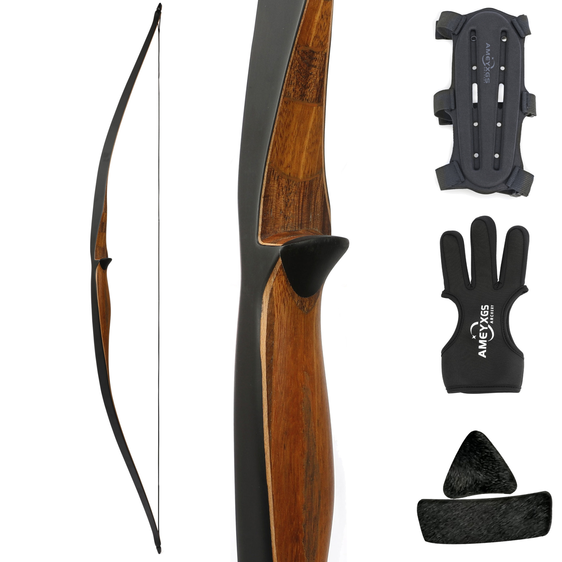 Archery Longbow 54" One-Piece Traditional Recurve Bow