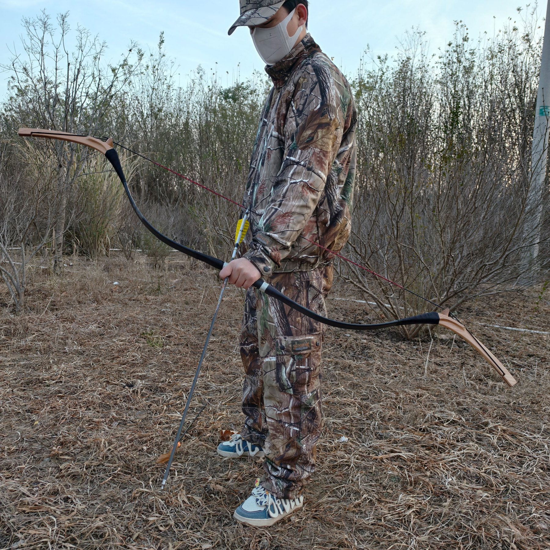 64'' Archery One-Piece Traditional Longbow 